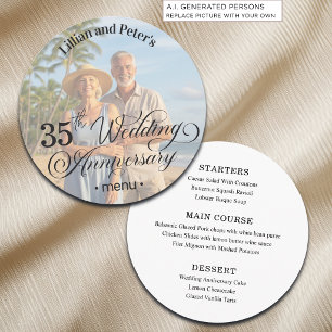 Add Photo Text Overlay 35th Wedding Anniversary  Menu