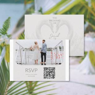 Add Photo Wedding Enclosure QR Code Cards