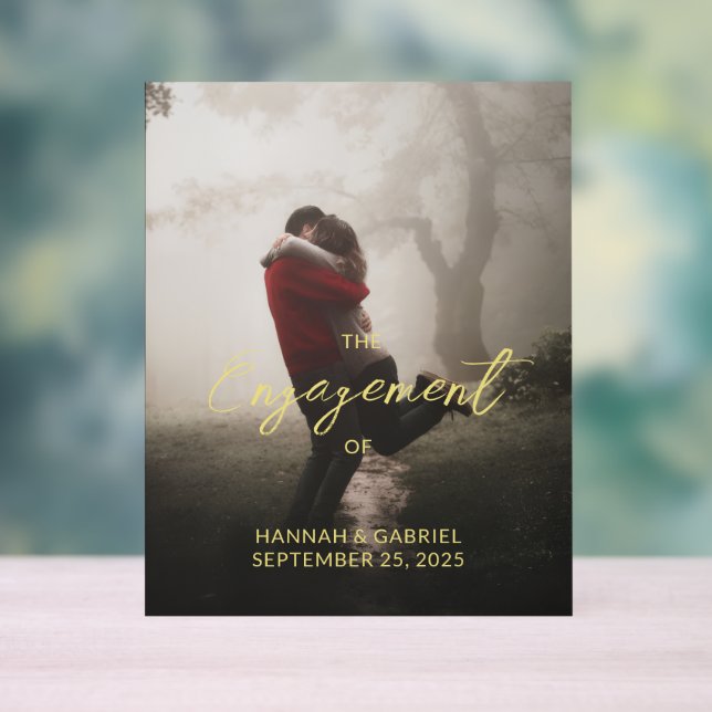 Add Photo Wedding Engagement Party Sign (Neutral)