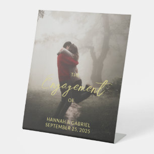 Add Photo Wedding Engagement Party Sign