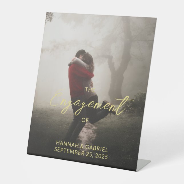 Add Photo Wedding Engagement Party Sign (Front)