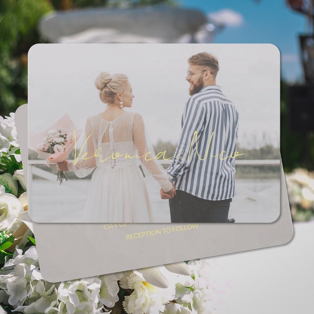 Add Photo Wedding Invitation (Add Photo Wedding Invitation (front and back))