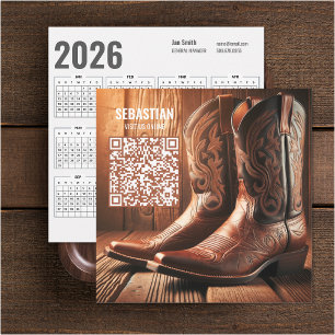 Add Photo Western 2026 Calendar Business Card