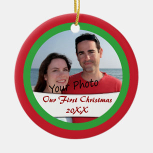 Add Photo & Year To Our First Christmas Ornament