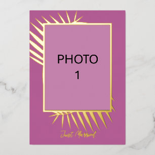 Add Photos Wedding Just Married Announcement Card