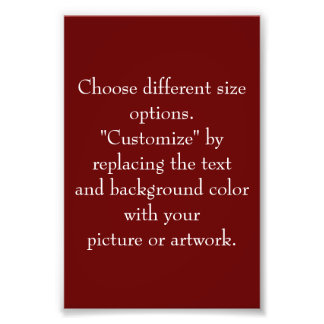 Add Picture or Artwork, Create It Your Way Photo Print