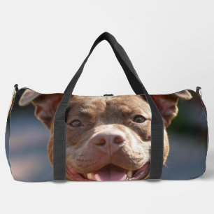 Add Pit Bull Photo Customise Duffle Bag