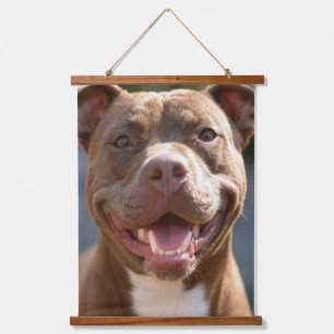 Add Pit Bull Photo Customise Hanging Tapestry