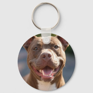 Add Pit Bull Photo Customise Key Ring