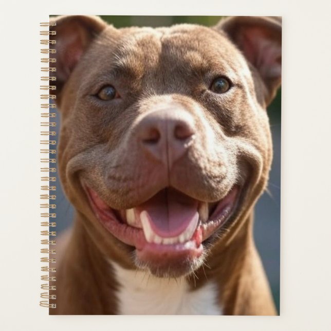 Add Pit Bull Photo Customise Planner (Front)