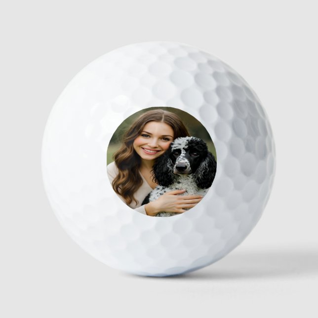 Add Poddle Photo Personalise Customise Golf Balls (Front)