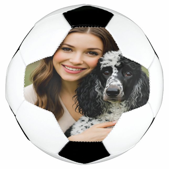 Add Poddle Photo Personalise Customise Soccer Ball (Front)