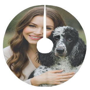 Add Poddle Photo Personalize Customize Brushed Polyester Tree Skirt