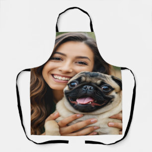 Add Pug Photo Personalise Customise Apron