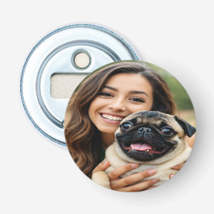 Add Pug Photo Personalise Customise Bottle Opener