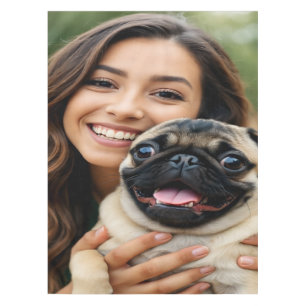 Add Pug Photo Personalise Customise Tablecloth