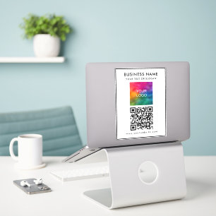 Add QR Code Text Upload Business Logo Here Custom