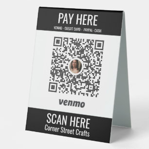 Add QR Code Trade Show Booth Display Venmo
