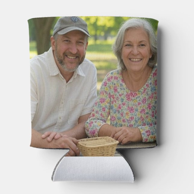 Add Retired Photo Customise Can Cooler (Back)