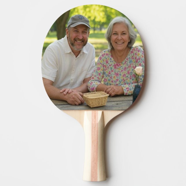 Add Retired Photo Customise Ping Pong Paddle (Front)