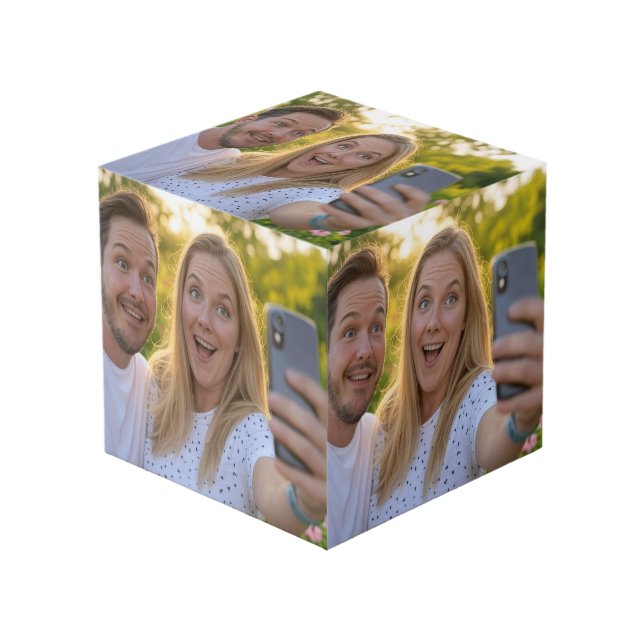 Add Selfie Customise Cube (Front Angled)
