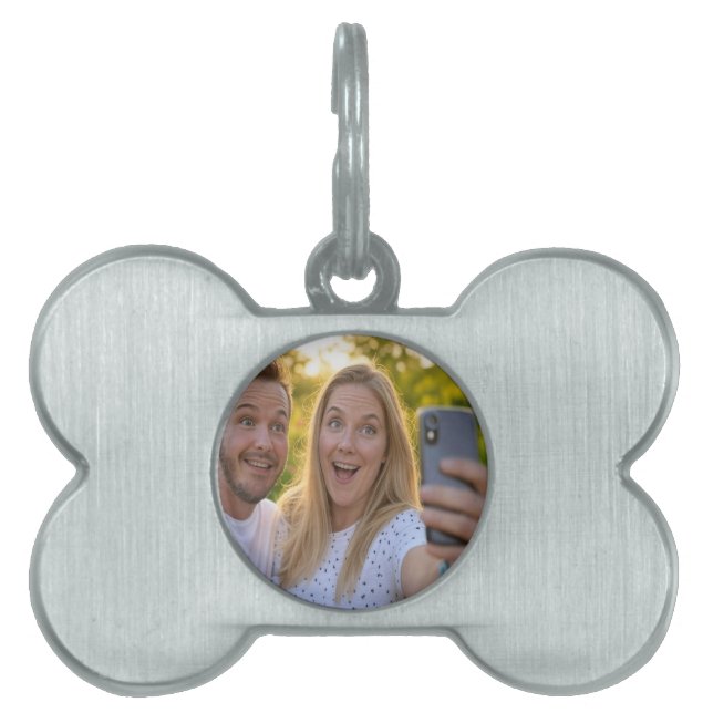 Add Selfie Customise Pet ID Tag (Front)