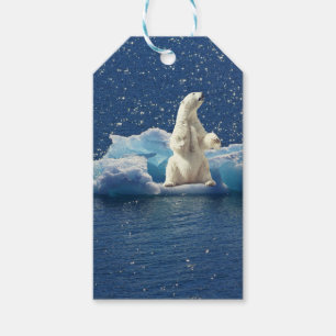 Add SLOGAN to Save Polar Bears Arctic Planet Ice Gift Tags