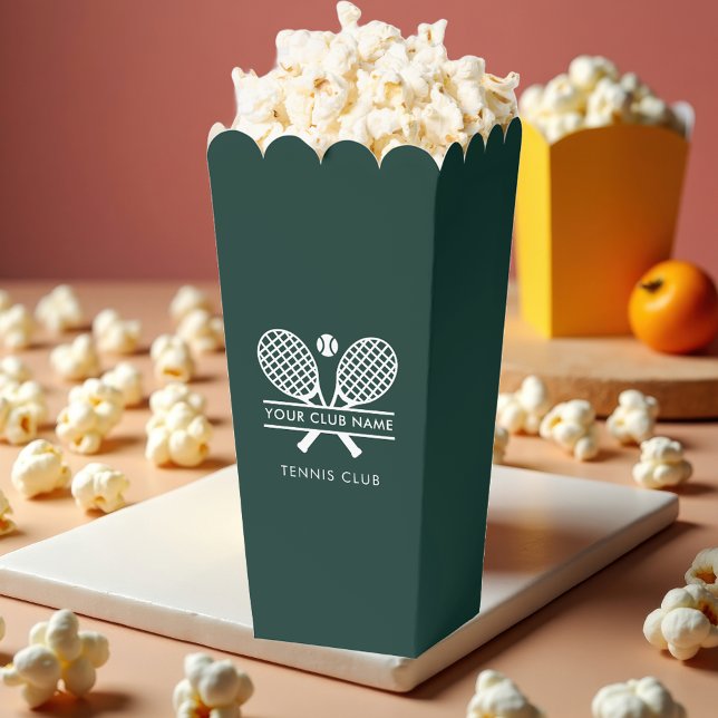 Add Sports Club Name Lawn Tennis Team Player Green Favour Box (Add Sports Club Name Lawn Tennis Team Player Green Favor Boxes)