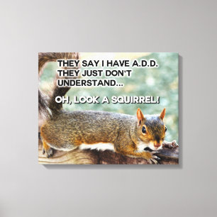 ADD Squirrel Photo Canvas Print