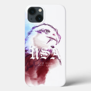 Add State and Year USA Bald Eagle iPhone 13 Case