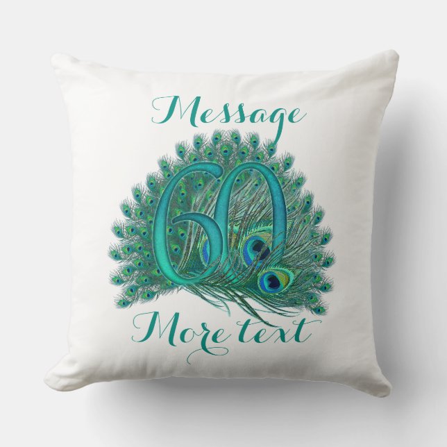 Add text 60th wedding anniversary Pillow (Front)