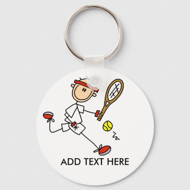 Add Text Customisable Tennis Keychain (Front)