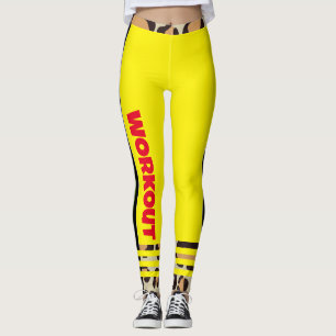 Add text l Modern unique Neon and Cheetah Leggings