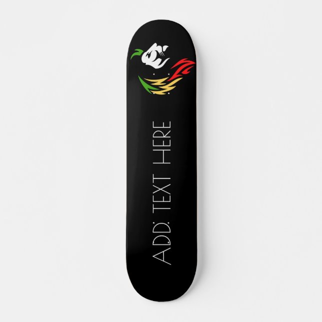 ADD TEXT Lion  Skateboard (Front)