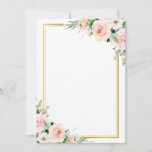 Add text lovely blush floral wedding invitation