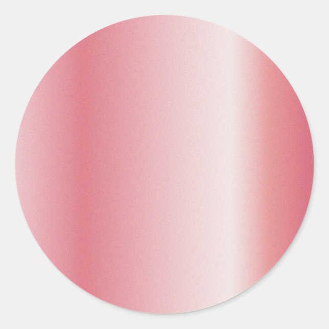 Add Text Monogram Name Logo Rose Gold Blank Classic Round Sticker (Front)