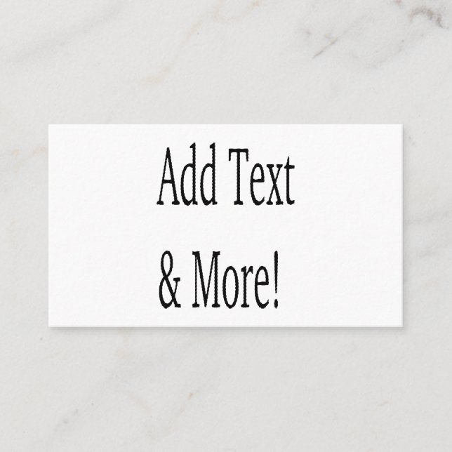 Add Text & More! Customise Your Own Personalised Business Card (Front)