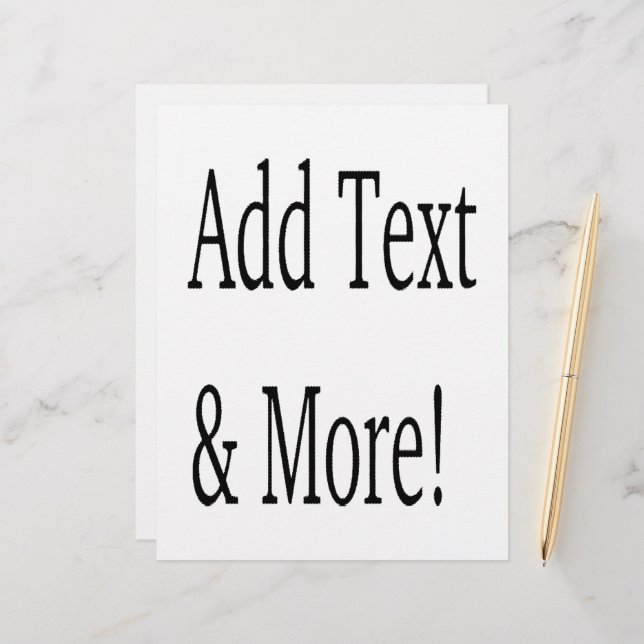 Add Text & More! Customise Your Own Personalised Custom Letterhead (Front/Back In Situ)