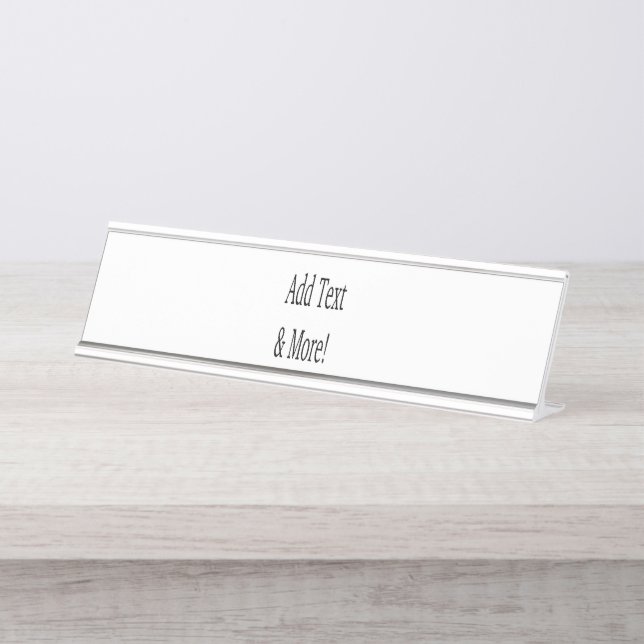 Add Text & More! Customise Your Own Personalised Desk Name Plate (Front)