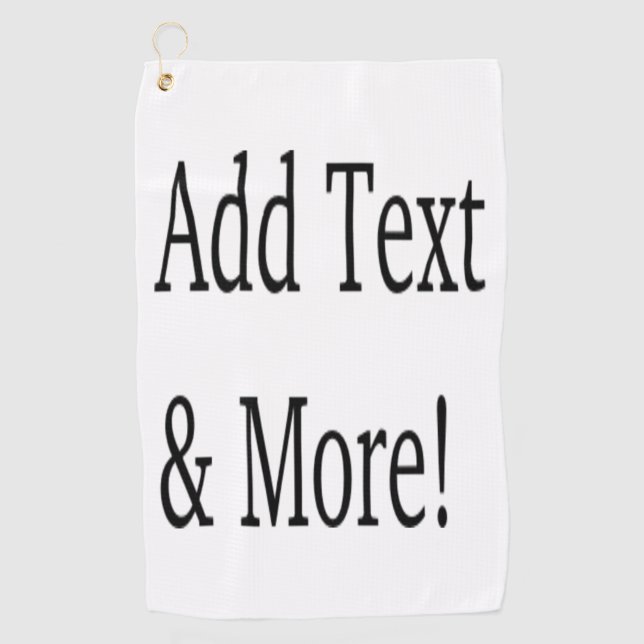 Add Text & More! Customise Your Own Personalised Golf Towel (Front)