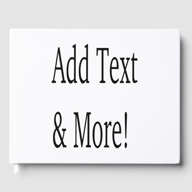 Add Text & More! Customise Your Own Personalised Guest Book (Front)