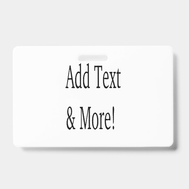 Add Text & More! Customise Your Own Personalised ID Badge (Front)