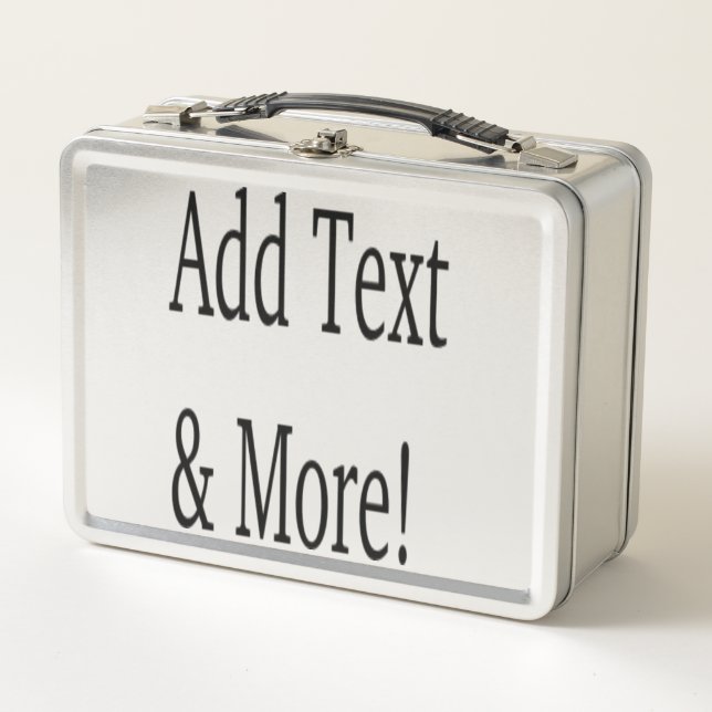 Add Text & More! Customise Your Own Personalised Metal Lunch Box (Front)
