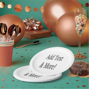 Add Text & More! Customise Your Own Personalised Paper Plate