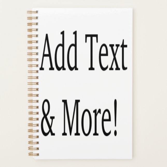 Add Text & More! Customise Your Own Personalised Planner (Front)