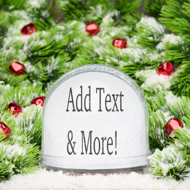 Add Text & More! Customise Your Own Personalised Snowglobe (Christmas)