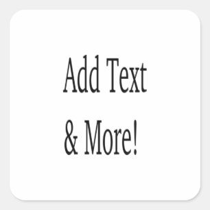 Add Text & More! Customise Your Own Personalised Square Sticker