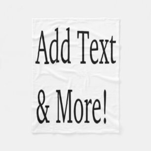 Add Text & More! Customize Your Own Personalized Fleece Blanket