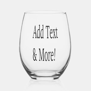 Add Text & More! Customize Your Own Personalized Stemless Wine Glass
