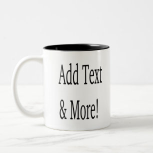 Add Text & More! Customize Your Own Personalized Two-Tone Coffee Mug